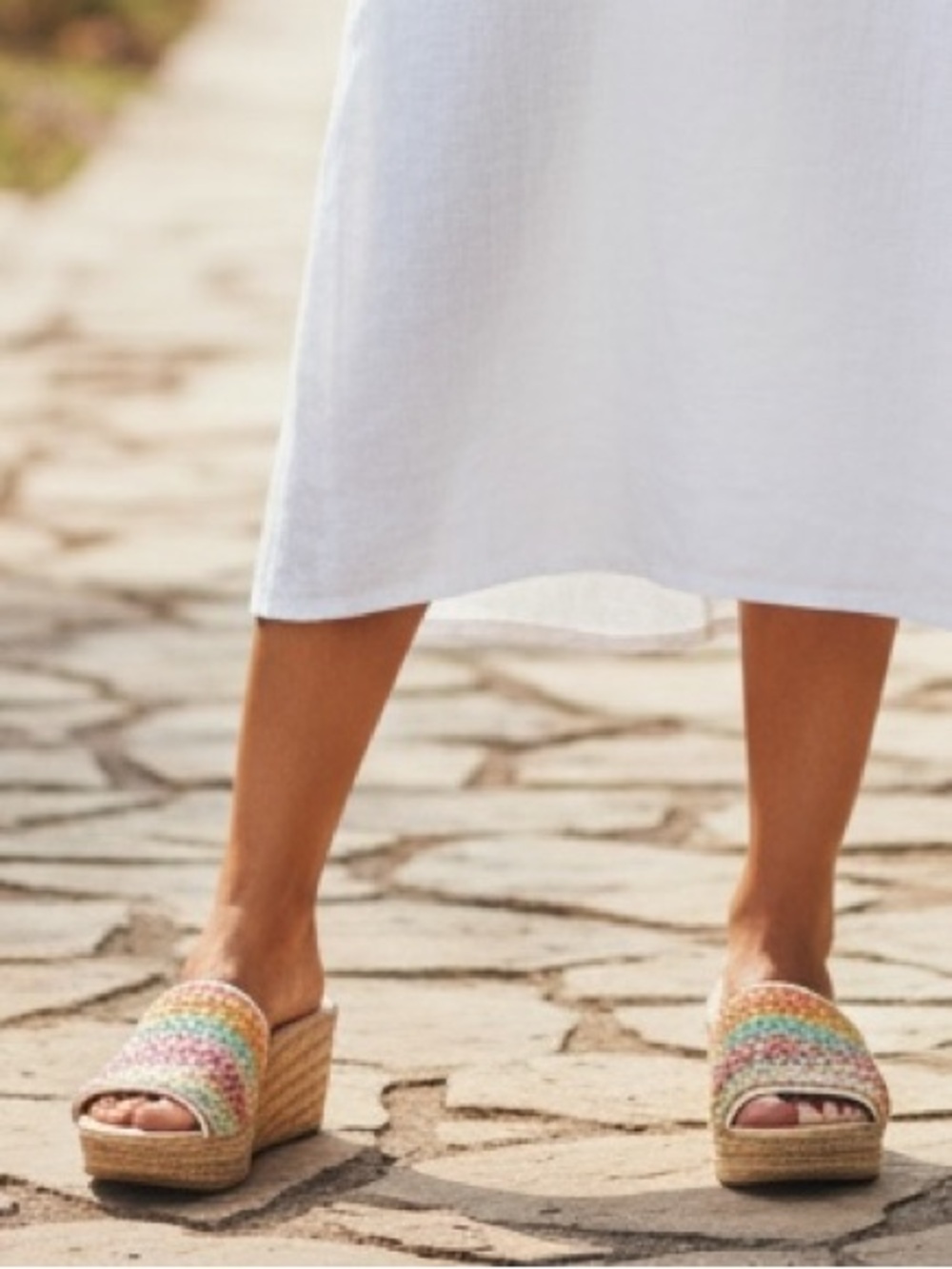 Spring Step Made in Italy Multicolor Woven Leather Espadrille Wedge Sandals 37